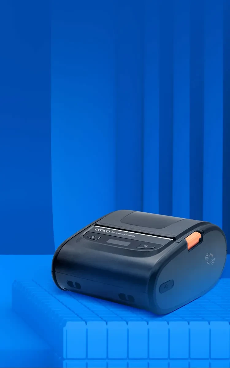 UROVO K329 mobile direct-thermal label printer for logistics and retail workflows